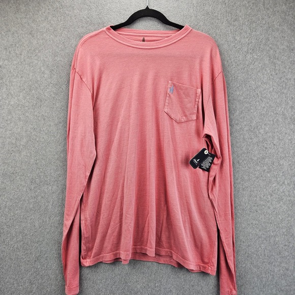 johnnie-O Other - JOHNNIE-O | Mens Med Pink Long Sleeve Cotton Modal Pocket T-Shirt Surfer Logo